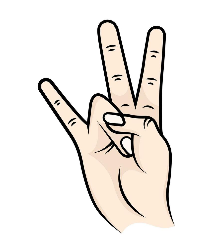 Vector illustration of hand Gesture