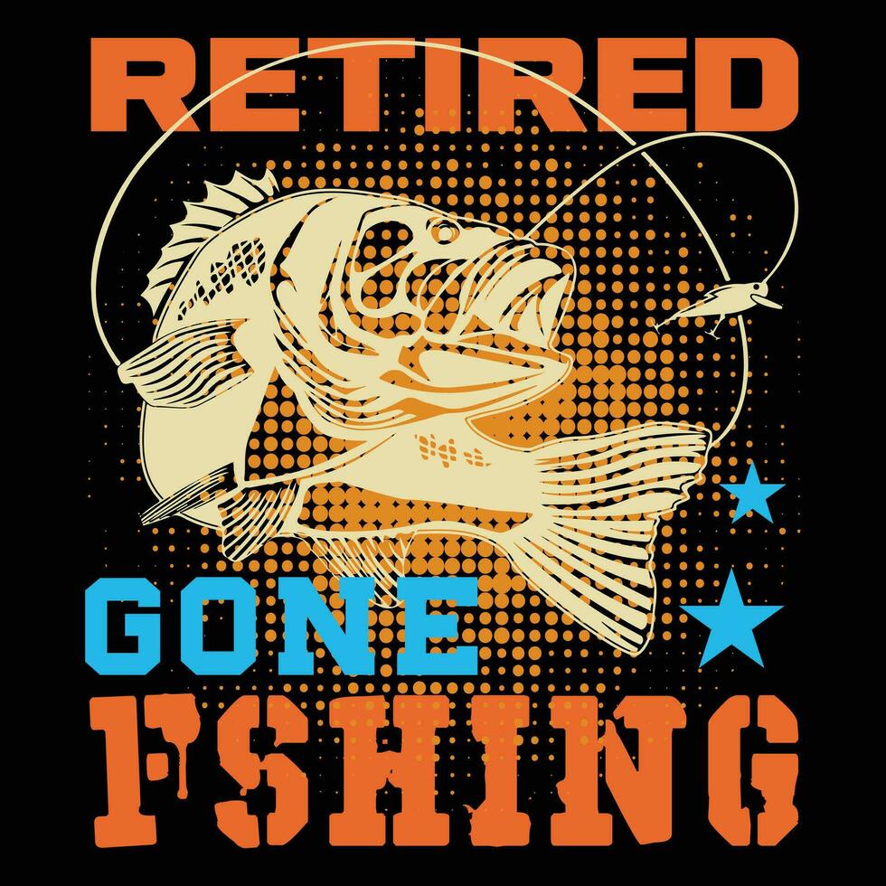 pescar citar increíble camiseta gráfico diseño vector