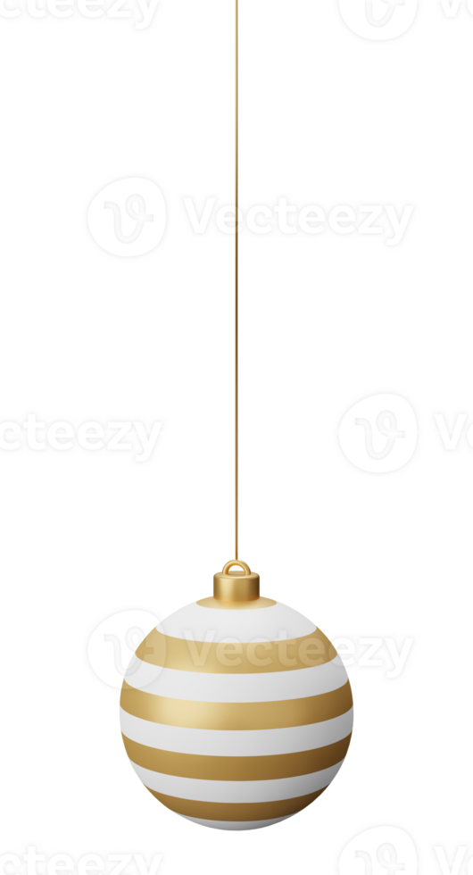 Stripe Hanging Christmas Ball png