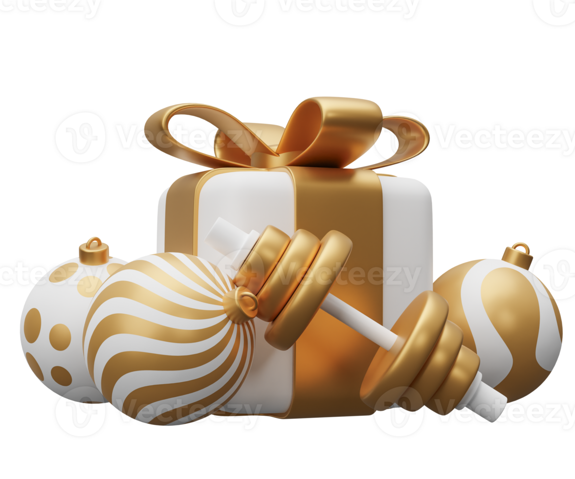dumbbell christmas gift png