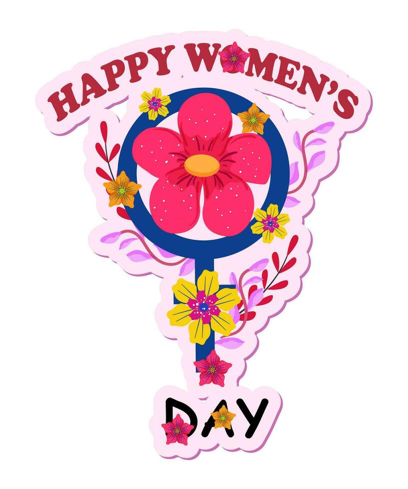 Sticker of Feminism vector