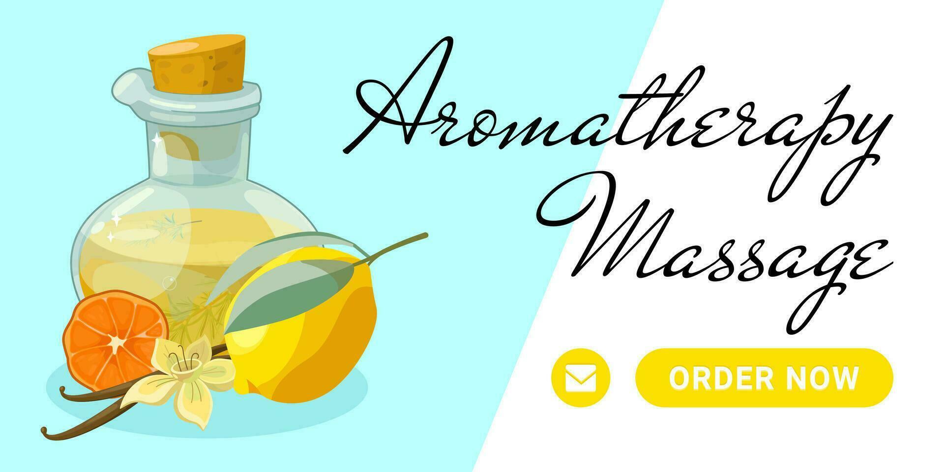 Landing page or Banner for Aromatherapy vector