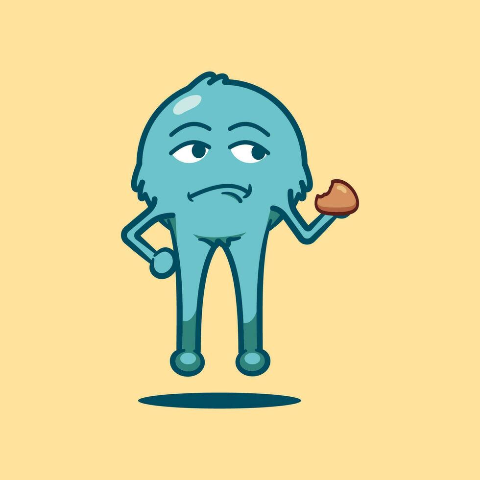 Cute Monster Alien with Expressions vector