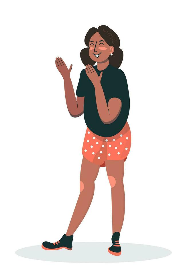 Vector Illustration of a happy person on a white isolated background