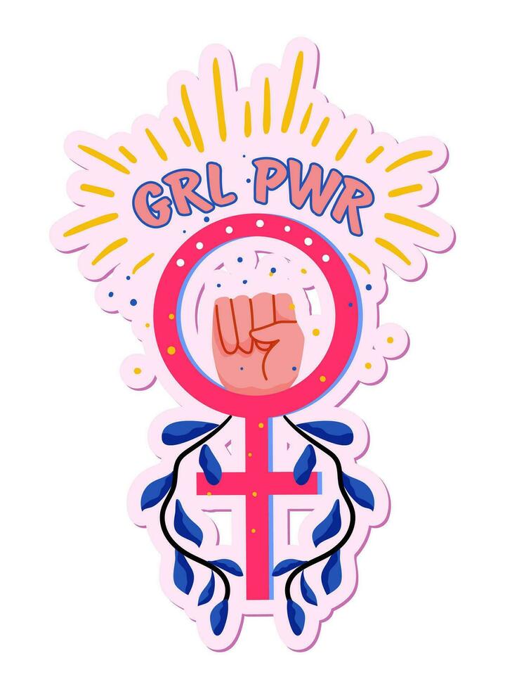 Sticker of Feminism vector