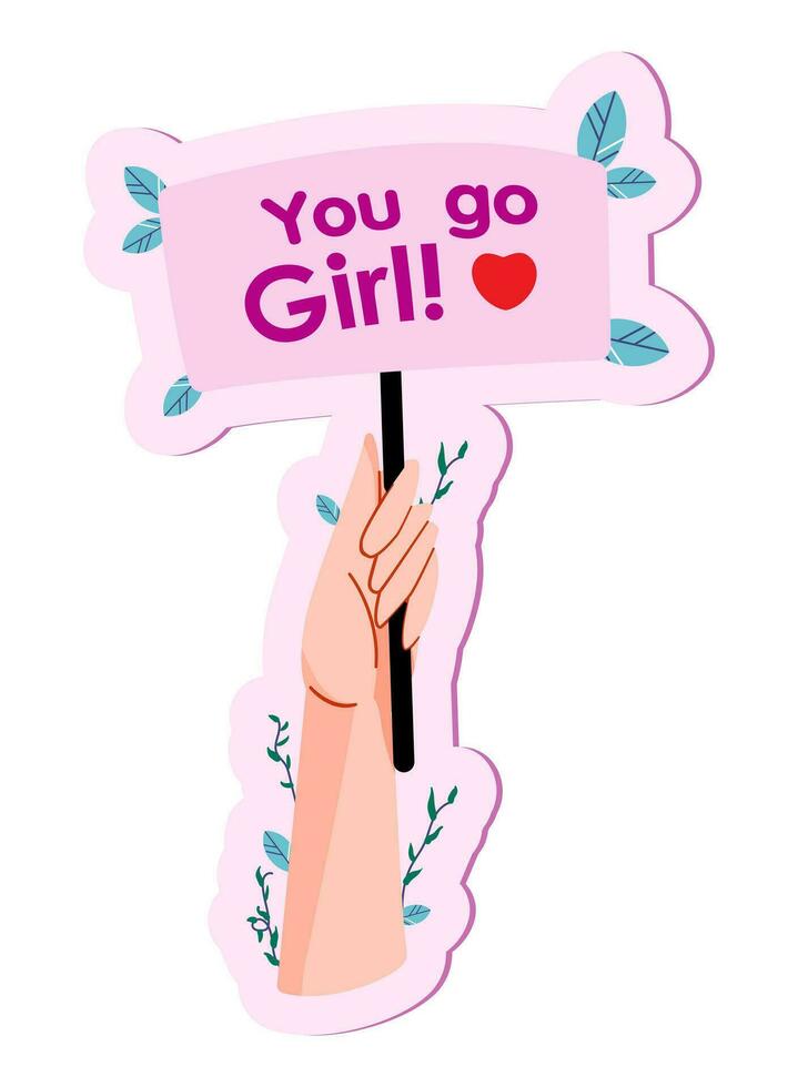 Sticker of Feminism vector