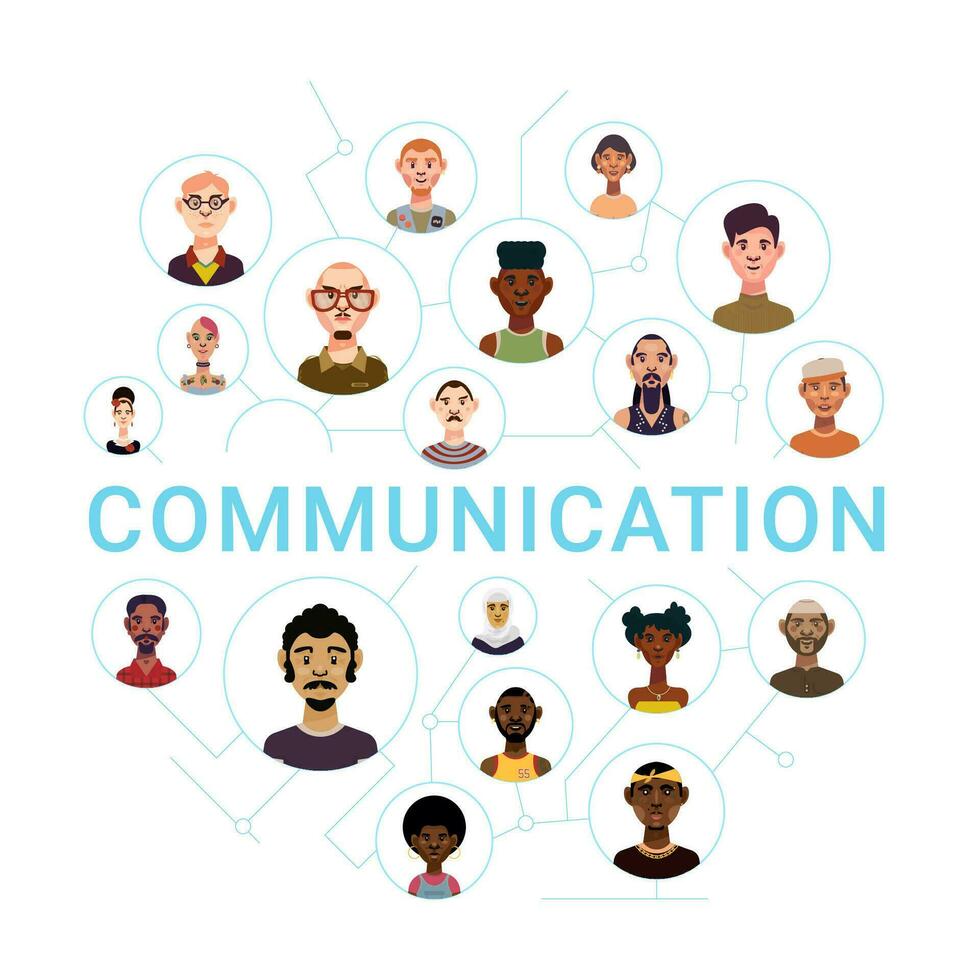 Concept of Communication of People vector
