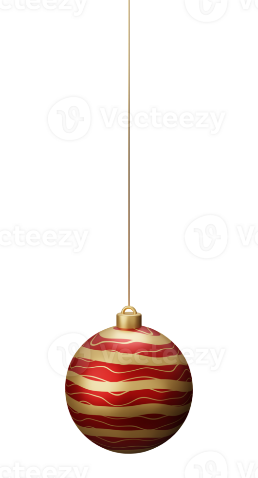 rote hängende Weihnachtskugel png