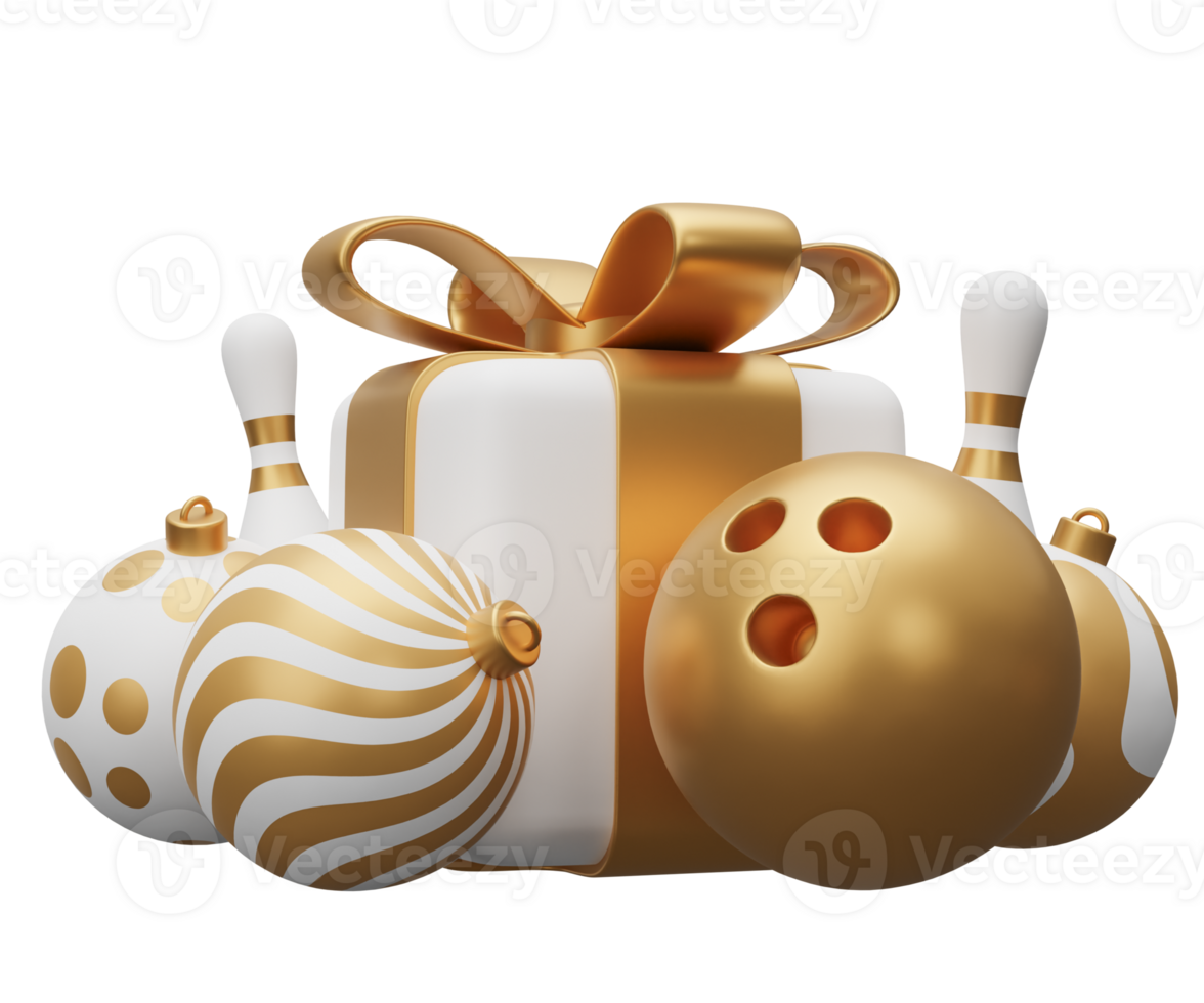 bowling bal Kerstmis geschenk png