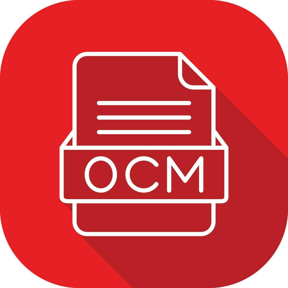 OCM File Format Vector Icon