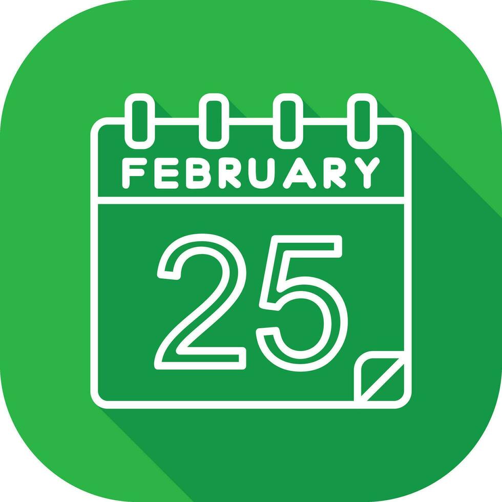 25 February Vector Icon