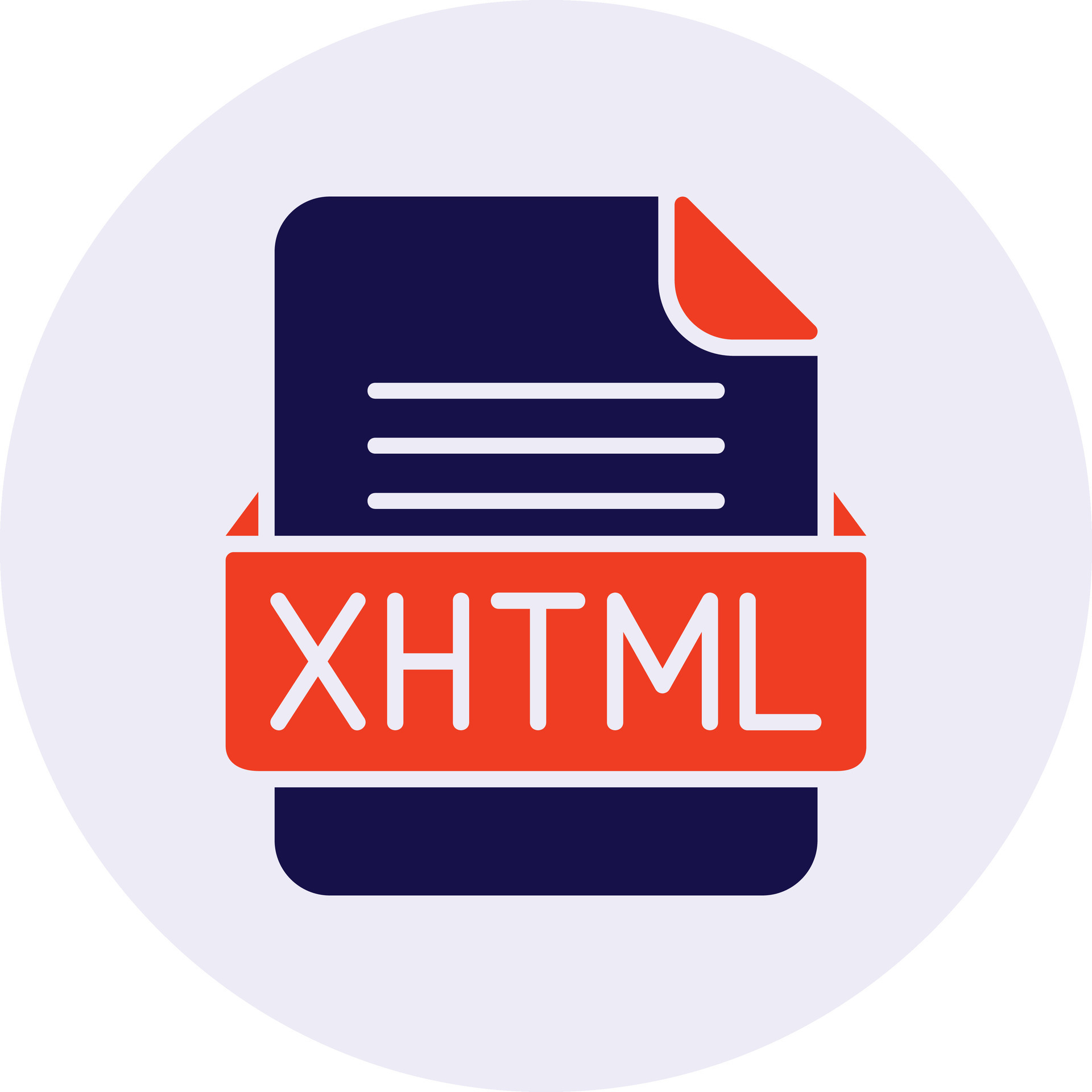 XHTML File Format Vector Icon 31761701 Vector Art at Vecteezy