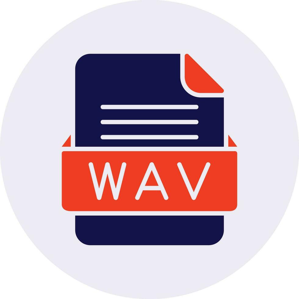 wav archivo formato vector icono