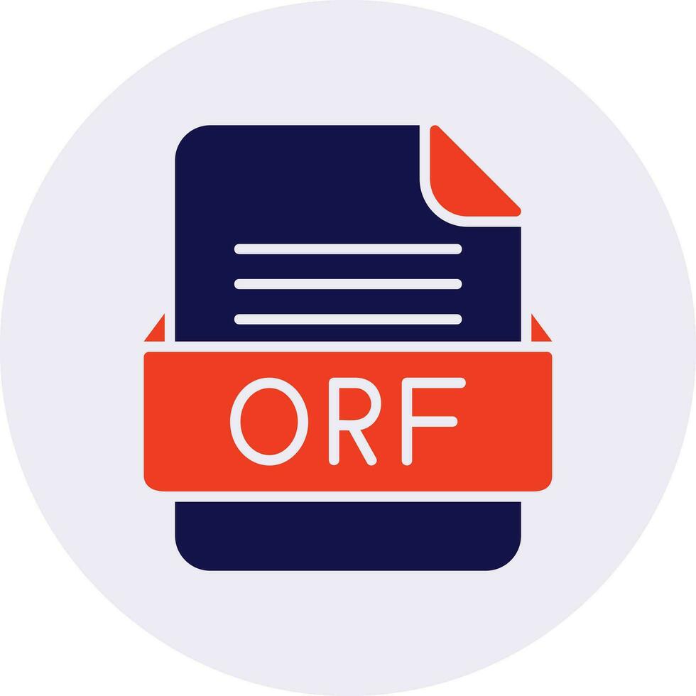 orf archivo formato vector icono