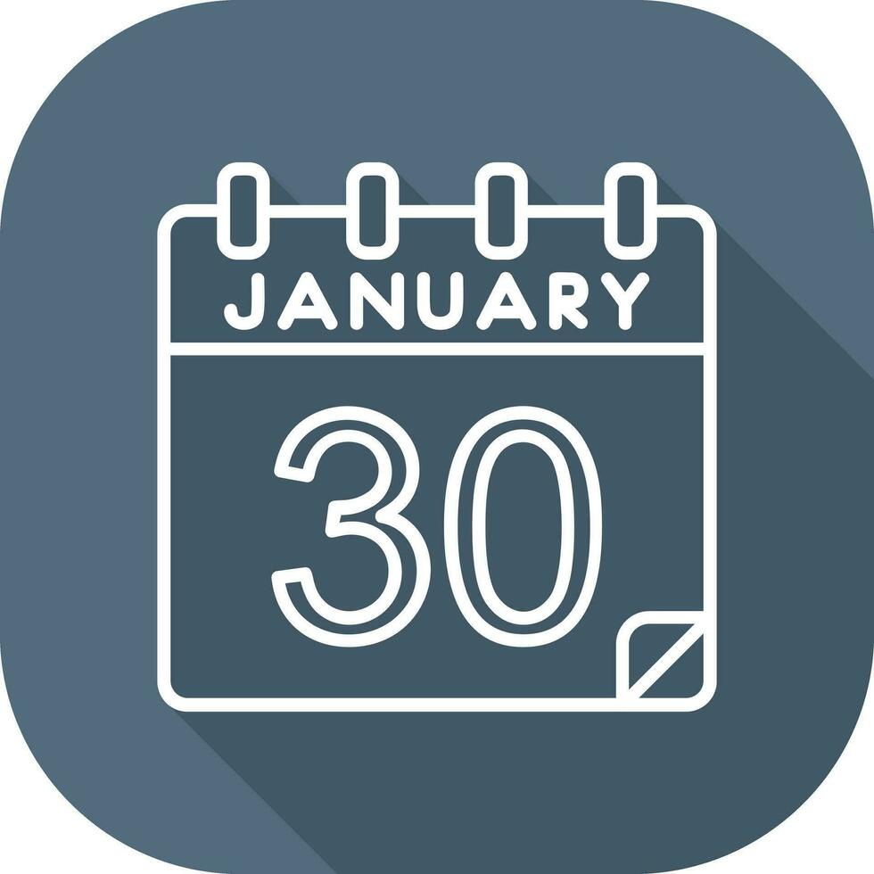 30 January Vector Icon