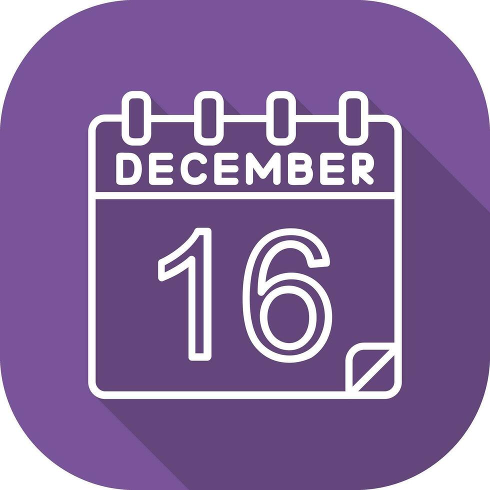 dieciséis diciembre vector icono