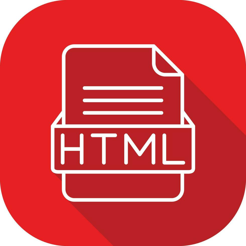 HTML File Format Vector Icon