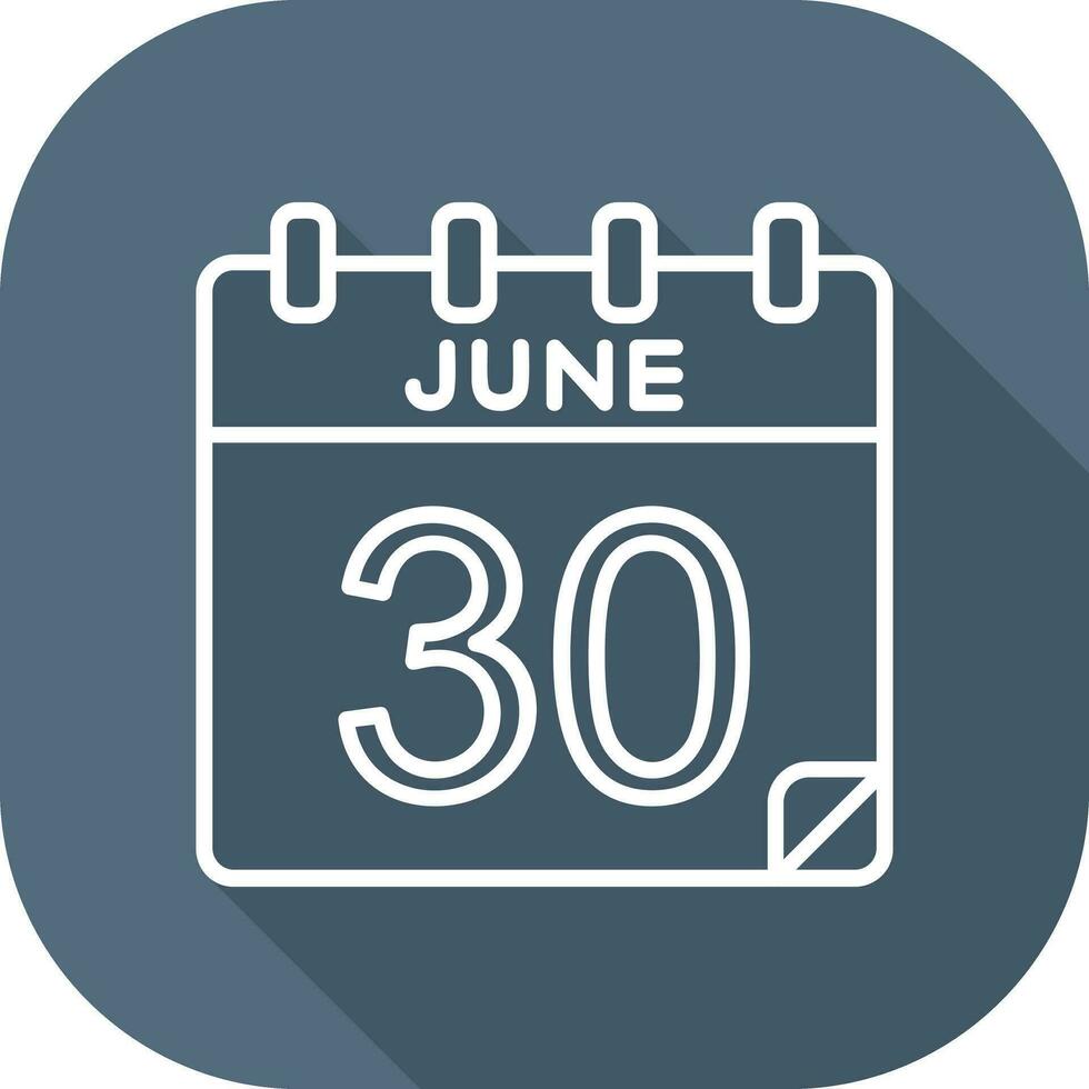 30 June Vector Icon