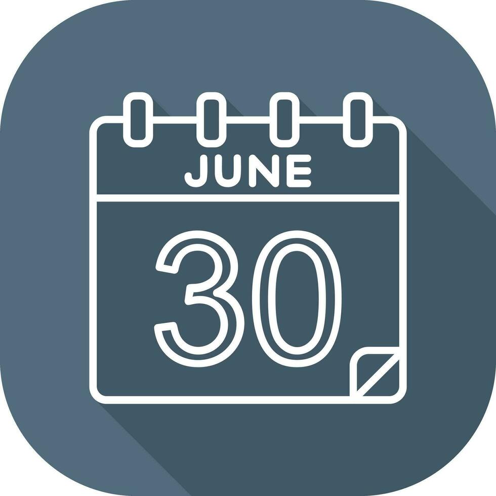 30 junio vector icono