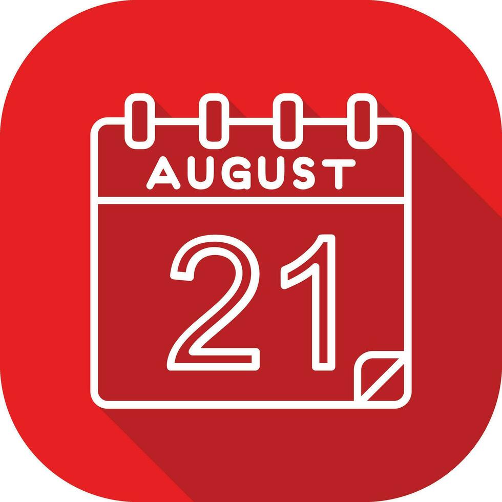 21 August Vector Icon