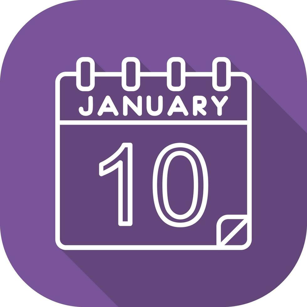 10 January Vector Icon