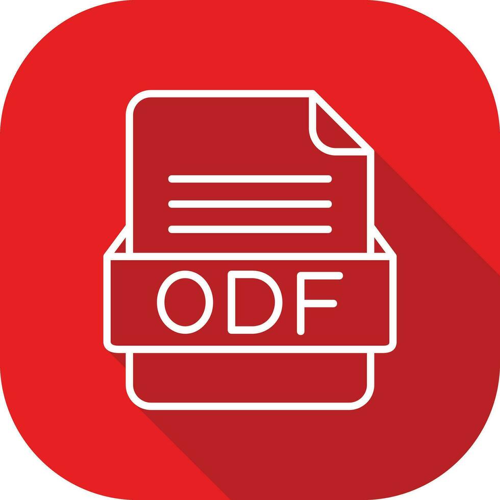 ODF File Format Vector Icon
