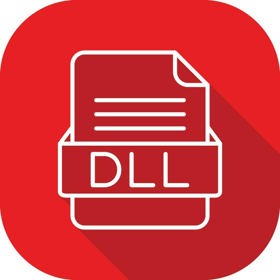 DLL File Format Vector Icon