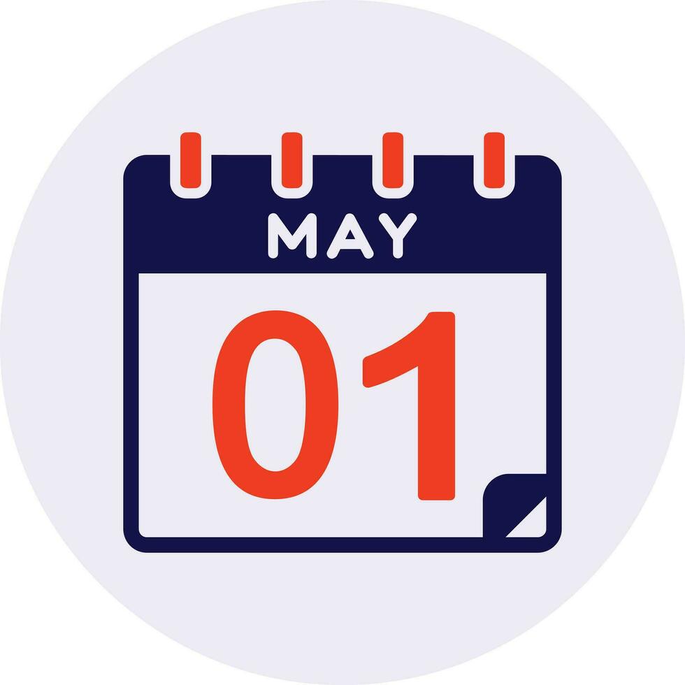 1 May Vector Icon