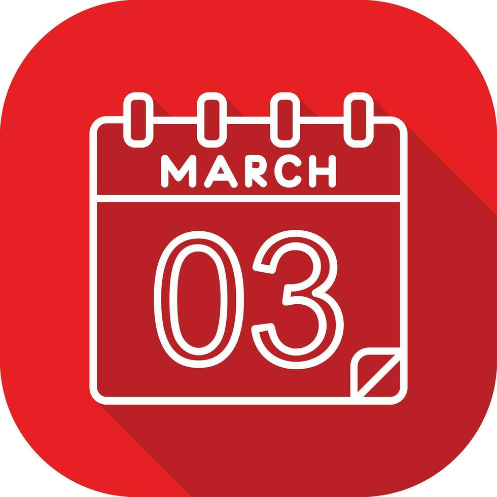 3 March Vector Icon