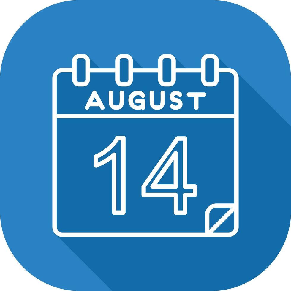 14 August Vector Icon