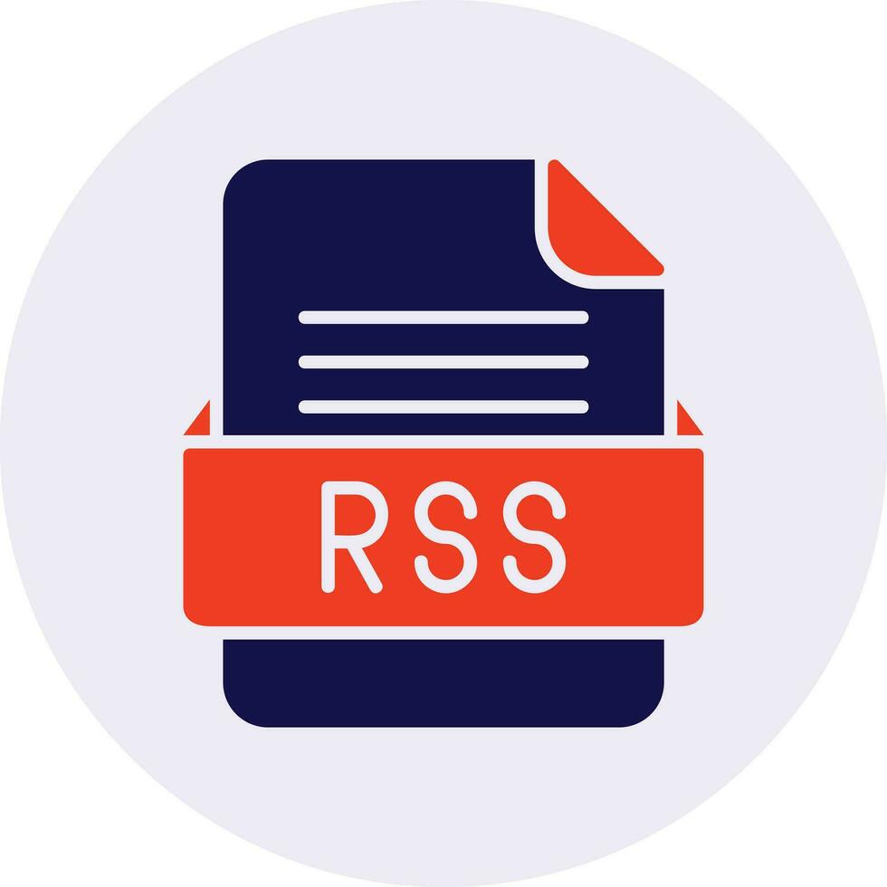 RSS File Format Vector Icon