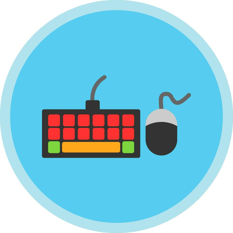 Keyboard And Mouse Vector Icon Design