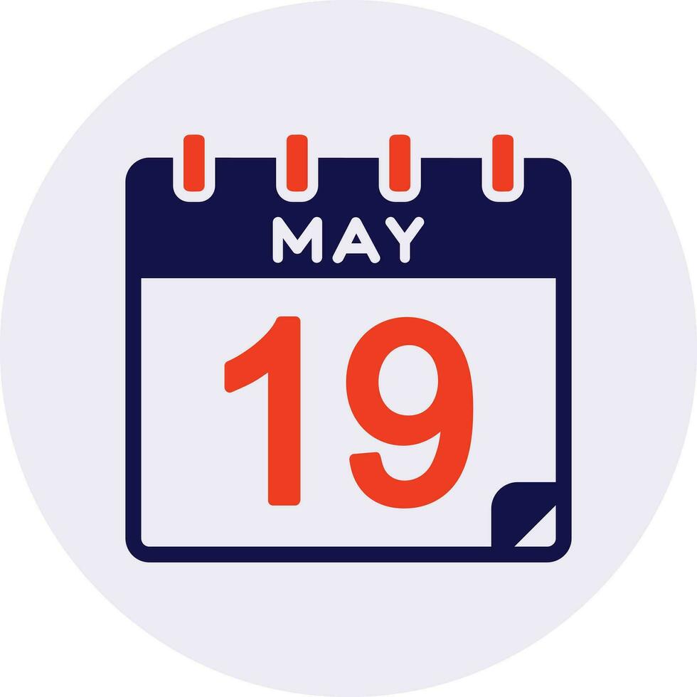 19 May Vector Icon
