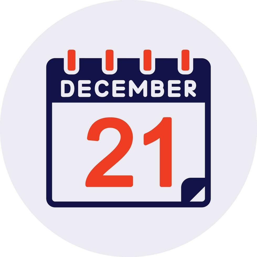 21 December Vector Icon