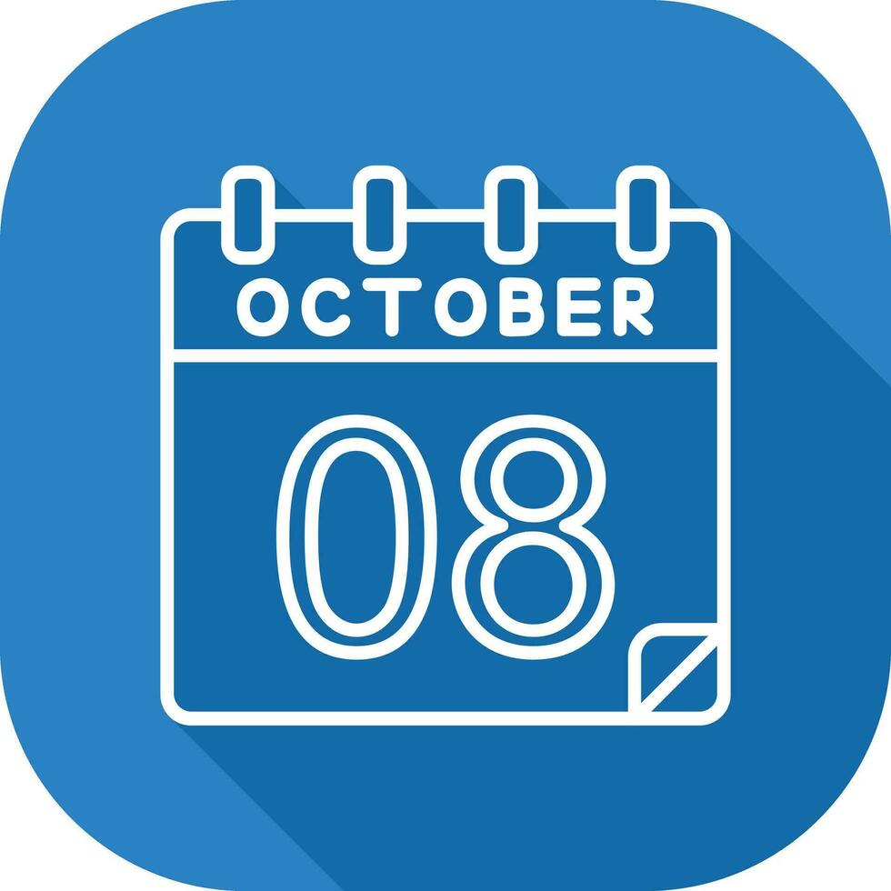 8 October Vector Icon