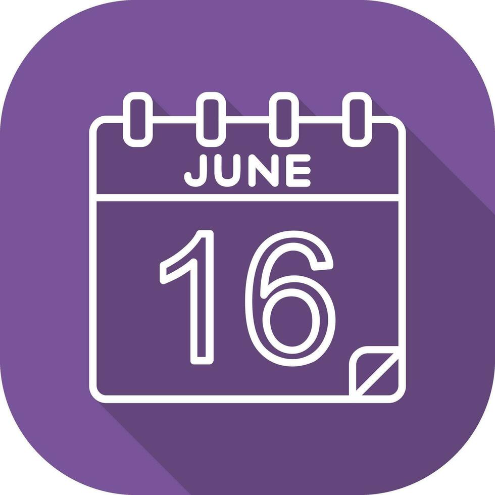 16 June Vector Icon