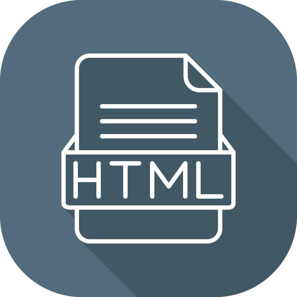 HTML File Format Vector Icon