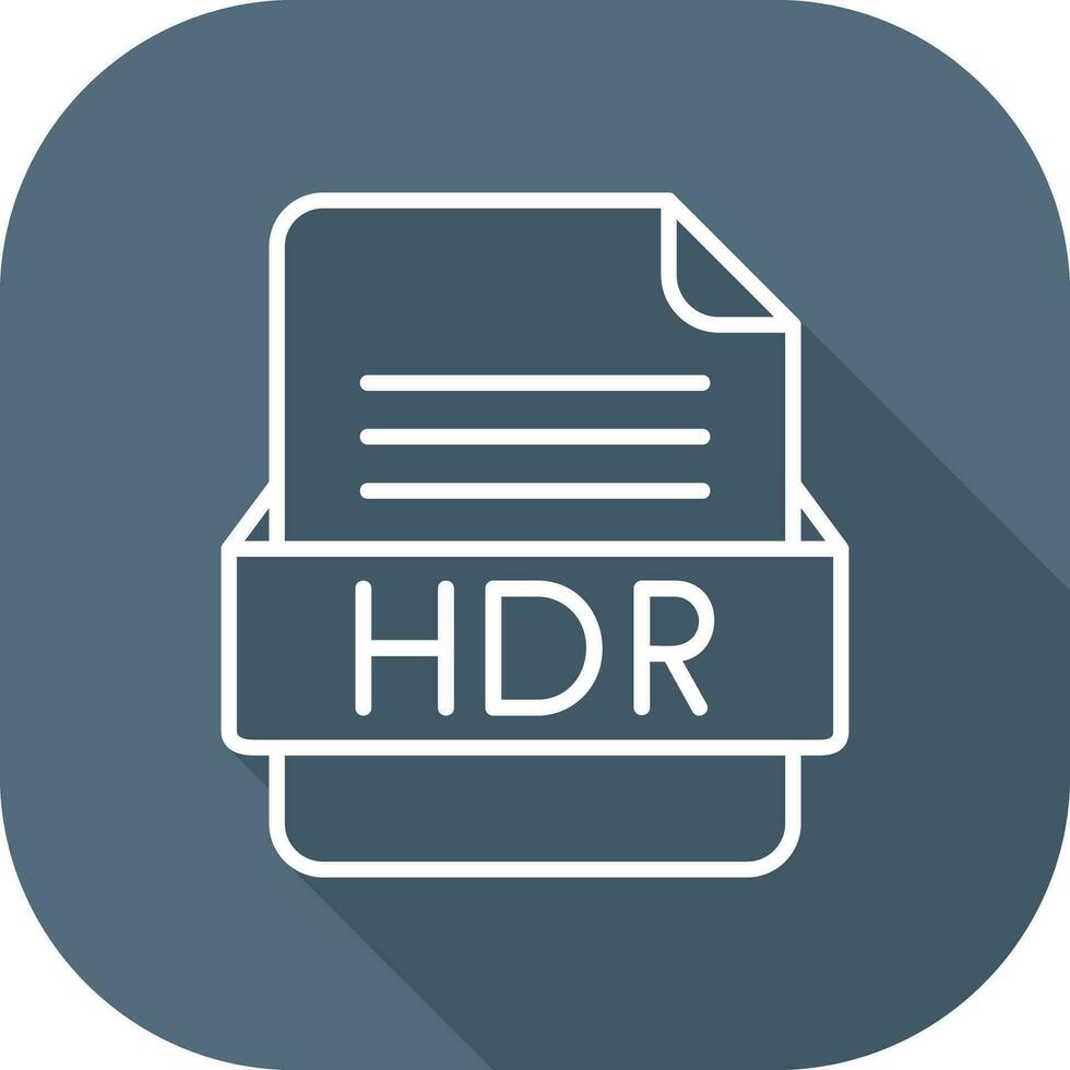 hdr archivo formato vector icono