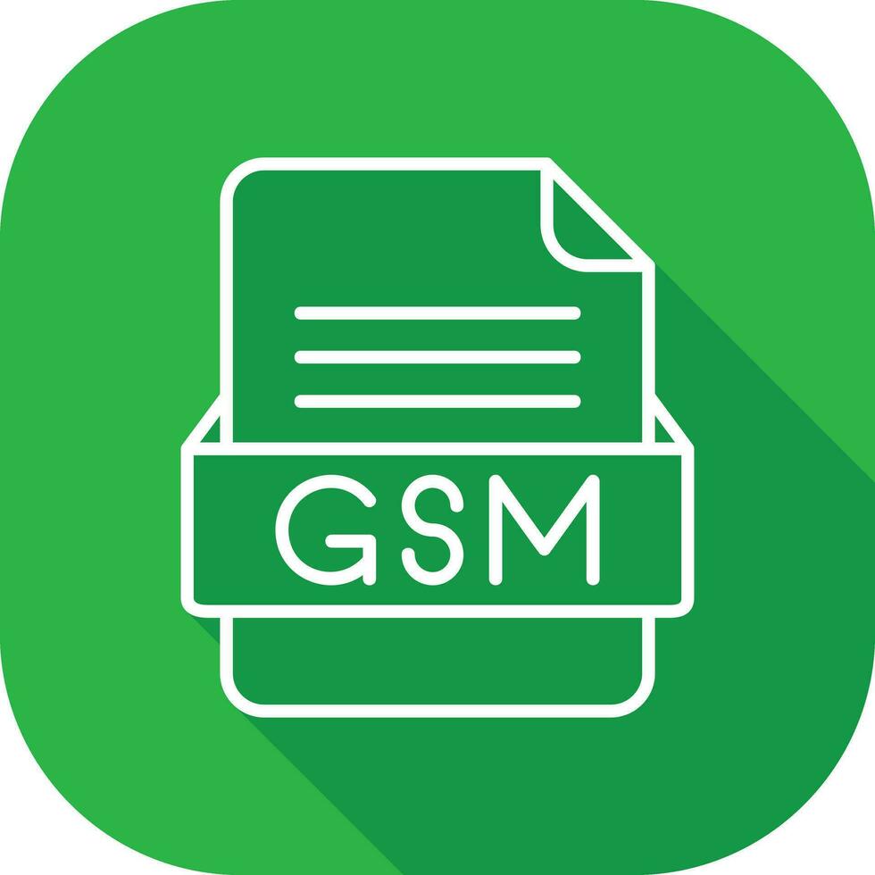 GSM File Format Vector Icon