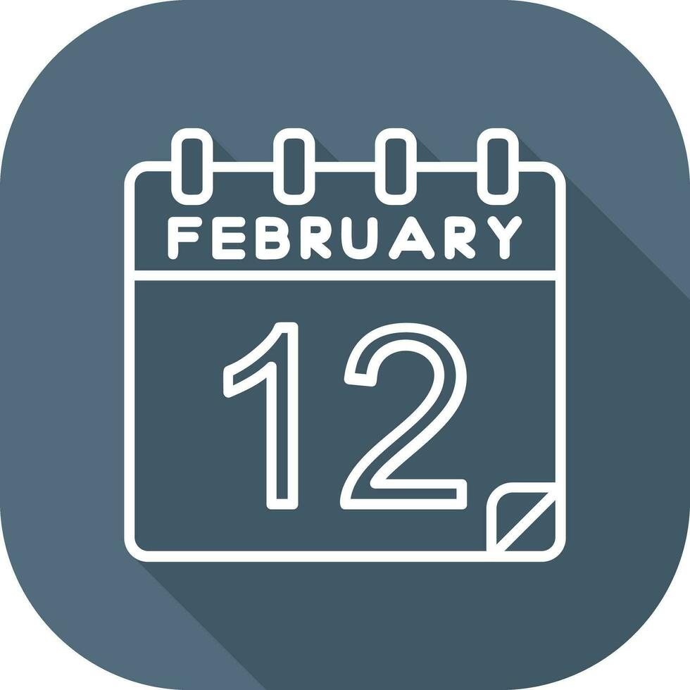 12 February Vector Icon