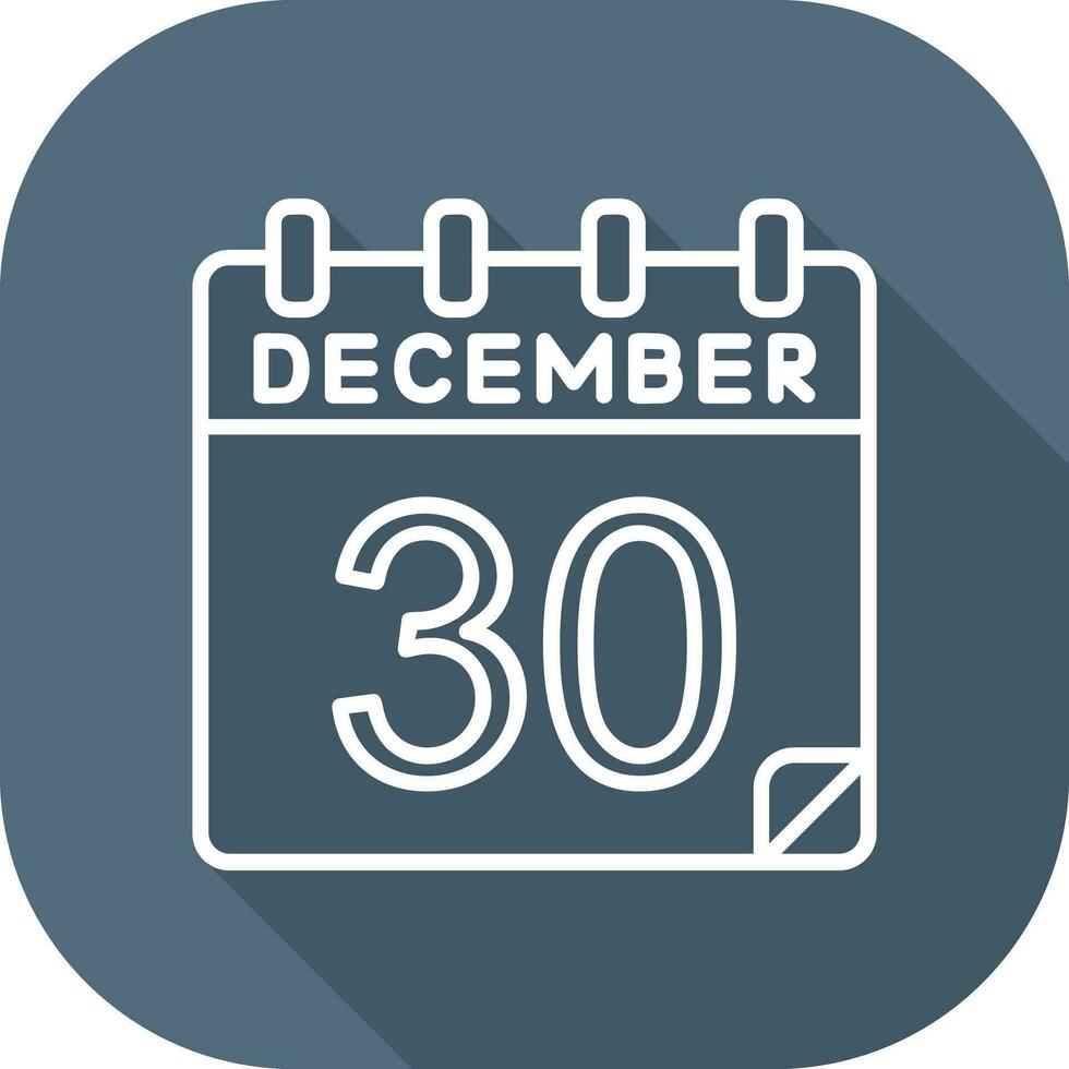 30 diciembre vector icono