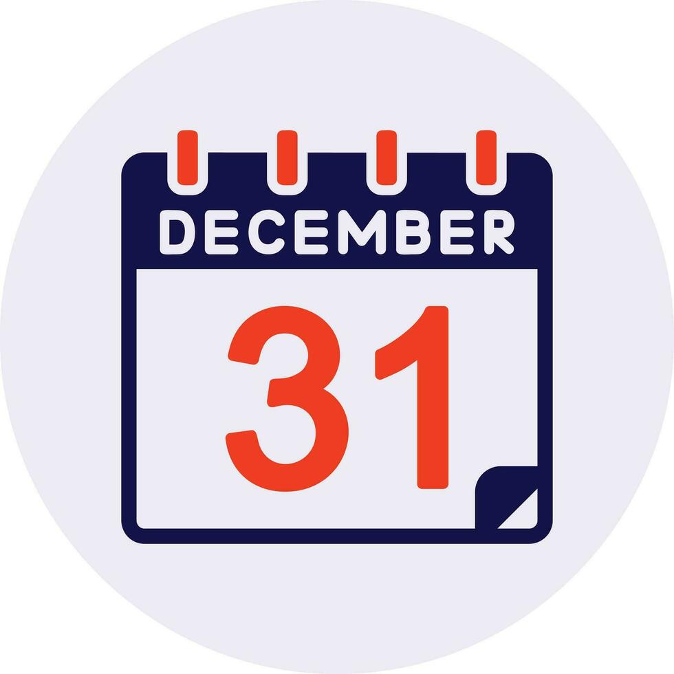 31 December Vector Icon