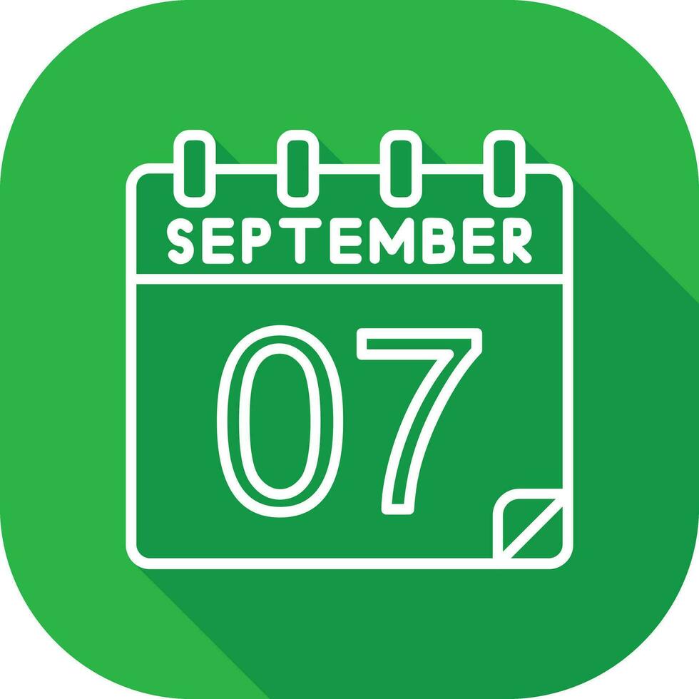 7 September Vector Icon