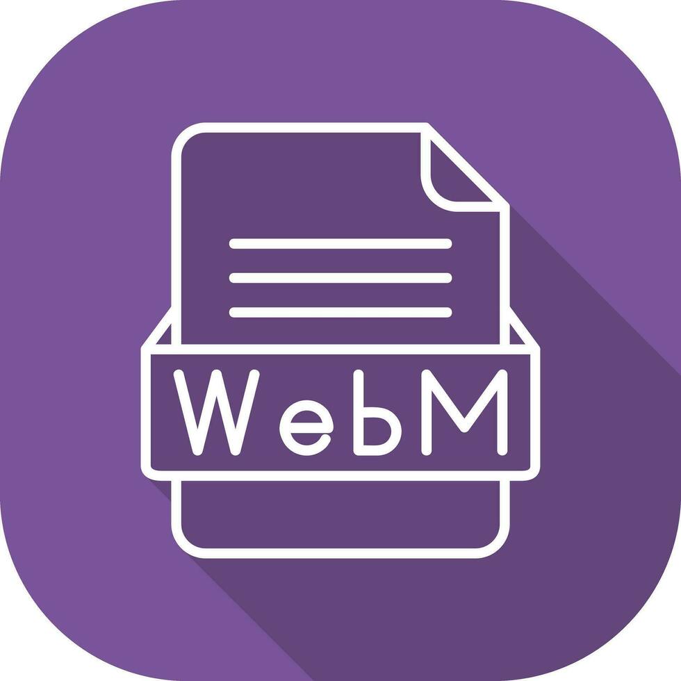 WebM File Format Vector Icon