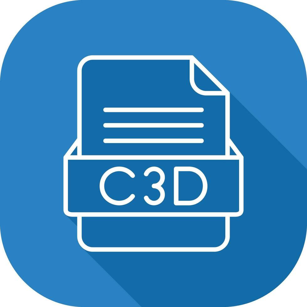 C3D File Format Vector Icon