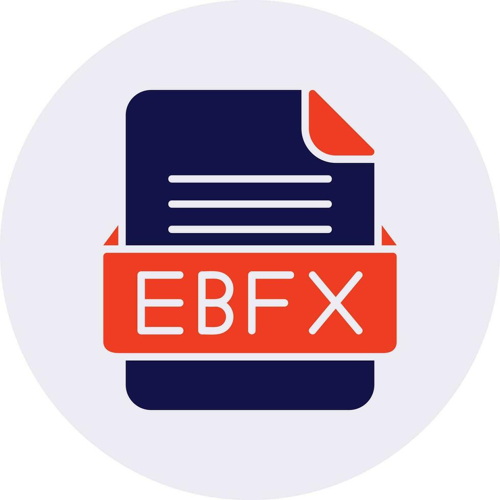 ebfx archivo formato vector icono