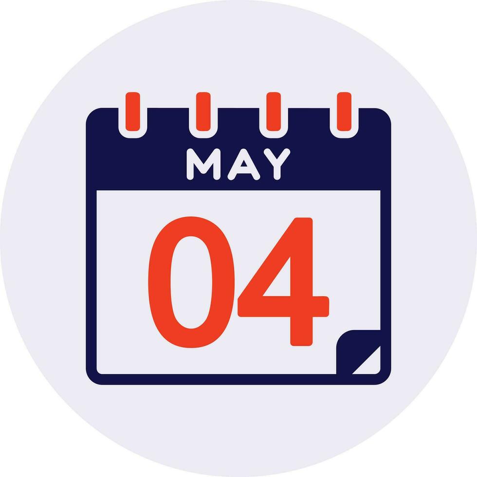 4 May Vector Icon