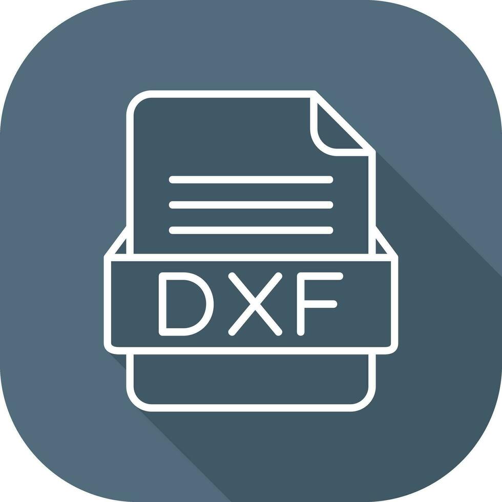 DXF File Format Vector Icon
