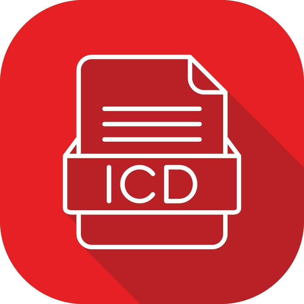 ICD File Format Vector Icon
