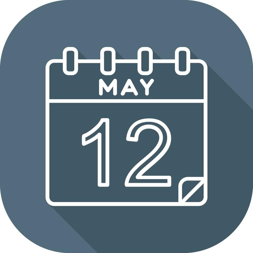 12 mayo vector icono